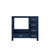 Lexora Jacques 36 Inch Navy Blue Vanity Cabinet Cabinet Only - Left Version