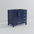 Lexora Jacques 36 Inch Navy Blue Vanity Cabinet Cabinet Only - Left Version