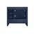 Lexora Jacques 36 Inch Navy Blue Single Vanity, no Top and 34 Inch Mirror - Left Version