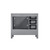 Lexora Jacques 36 Inch Distressed Grey Vanity Cabinet Only - Right Version