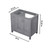 Lexora Jacques 36 Inch Distressed Grey Single Vanity, no Top and 34 Inch Mirror - Right Version