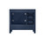 Lexora Jacques 36 Inch Navy Blue Single Vanity, no Top and 34 Inch Mirror - Right Version