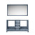 Lexora Jacques 60 Inch Dark Grey Double Vanity Cabinet, no Top and 58 Inch Mirror