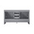 Lexora Jacques 60 Inch Distressed Grey Double Vanity, no Top and 58 Inch Mirror