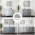 Lexora Jacques 60 Inch Distressed Grey Double Vanity Cabinet, no Top and 58 Inch Mirror