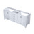 Lexora Jacques 72 Inch White Vanity Cabinet Cabinet Only