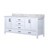 Lexora Jacques 72 Inch White Double Vanity Cabinet, White Carrara Marble Top, White Square Sinks and no Mirror