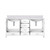 Lexora Jacques 72 Inch White Double Vanity Cabinet, White Carrara Marble Top, White Square Sinks and no Mirror