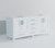 Lexora Jacques 72 Inch White Double Vanity Cabinet, White Carrara Marble Top, White Square Sinks and no Mirror