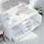 Lexora Jacques 72 Inch White Double Vanity Cabinet, White Carrara Marble Top, White Square Sinks and no Mirror