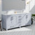 Lexora Jacques 72 Inch Dark Grey Double Vanity Cabinet, no Top and 70 Inch Mirror