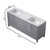 Lexora Jacques 72 Inch Distressed Grey Double Vanity, White Carrara Marble Top, White Square Sinks and no Mirror