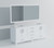 Lexora Jacques 80 Inch White Double Vanity Cabinet, White Carrara Marble Top, White Square Sinks and 30 Inch Mirrors