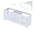 Lexora Jacques 80 Inch White Double Vanity, no Top and 30 Inch Mirrors