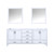 Lexora Jacques 80 Inch White Double Vanity Cabinet, no Top and 30 Inch Mirrors