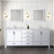 Lexora Jacques 80 Inch White Double Vanity Cabinet, no Top and 30 Inch Mirrors