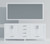 Lexora Jacques 80 Inch White Double Vanity Cabinet, no Top and 30 Inch Mirrors