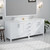 Lexora Jacques 80 Inch White Double Vanity Cabinet, no Top and 30 Inch Mirrors