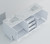 Lexora Jacques 80 Inch White Double Vanity Cabinet, White Carrara Marble Top, White Square Sinks and no Mirror