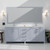 Lexora Jacques 80 Inch Dark Grey Vanity Cabinet Cabinet Only