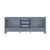 Lexora Jacques 80 Inch Dark Grey Double Vanity, no Top and 30 Inch Mirrors