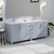 Lexora Jacques 80 Inch Dark Grey Double Vanity Cabinet, no Top and 30 Inch Mirrors