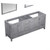 Lexora Jacques 80 Inch Distressed Grey Double Vanity, no Top and 30 Inch Mirrors
