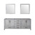 Lexora Jacques 80 Inch Distressed Grey Double Vanity Cabinet, no Top and 30 Inch Mirrors