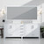 Lexora Jacques 84 Inch White Vanity Cabinet Cabinet Only