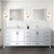 Lexora Jacques 84 Inch White Double Vanity Cabinet, no Top and 34 Inch Mirrors