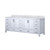Lexora Jacques 84 Inch White Double Vanity Cabinet, White Carrara Marble Top, White Square Sinks and no Mirror