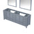 Lexora Jacques 84 Inch Dark Grey Double Vanity Cabinet, no Top and 34 Inch Mirrors