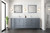 Lexora Jacques 84 Inch Dark Grey Double Vanity Cabinet, no Top and 34 Inch Mirrors
