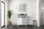 Lexora Marsyas 30 Inch White Single Vanity Cabinet, Grey Quartz Top, White Square Sink and 28 Inch Mirror
