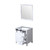 Lexora Marsyas 30 Inch White Single Vanity Cabinet, no Top and 28 Inch Mirror