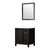 Lexora Marsyas 30 Inch Brown Single Vanity Cabinet, White Quartz Top, White Square Sink and 28 Inch Mirror