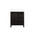 Lexora Marsyas 30 Inch Brown Single Vanity Cabinet, White Quartz Top, White Square Sink and no Mirror