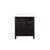 Lexora Marsyas 30 Inch Brown Single Vanity Cabinet, White Quartz Top, White Square Sink and no Mirror