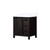 Lexora Marsyas 30 Inch Brown Single Vanity Cabinet, White Quartz Top, White Square Sink and no Mirror