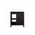 Lexora Marsyas 30 Inch Brown Single Vanity Cabinet, White Quartz Top, White Square Sink and no Mirror