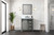 Lexora Marsyas 30 Inch Ash Grey Single Vanity Cabinet, White Quartz Top, White Square Sink and 28 Inch Mirror