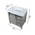 Lexora Marsyas 30 Inch Ash Grey Single Vanity, White Quartz Top, White Square Sink and no Mirror