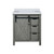 Lexora Marsyas 30 Inch Ash Grey Single Vanity Cabinet, White Quartz Top, White Square Sink and no Mirror