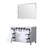Lexora Marsyas 48 Inch White Single Vanity Cabinet, no Top and 44 Inch Mirror