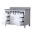 Lexora Marsyas 48 Inch White Single Vanity Cabinet, Grey Quartz Top, White Square Sink and no Mirror