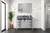 Lexora Marsyas 48 Inch White Single Vanity Cabinet, Grey Quartz Top, White Square Sink and no Mirror