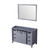 Lexora Marsyas 48 Inch Dark Grey Single Vanity Cabinet, no Top and 44 Inch Mirror