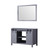 Lexora Marsyas 48 Inch Dark Grey Single Vanity Cabinet, no Top and 44 Inch Mirror