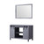 Lexora Marsyas 48 Inch Dark Grey Single Vanity Cabinet, no Top and 44 Inch Mirror