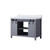 Lexora Marsyas 48 Inch Dark Grey Single Vanity Cabinet, White Carrara Marble Top, White Square Sink and no Mirror